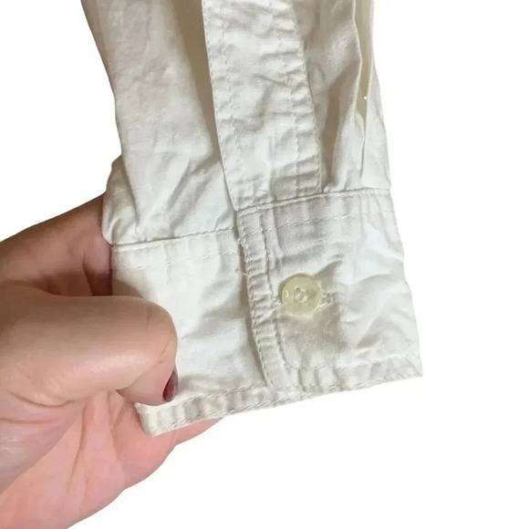 Vintage Embroidered Beaded Western Blouse Shirt Womens Size XL White Blue Button - Picture 4 of 6